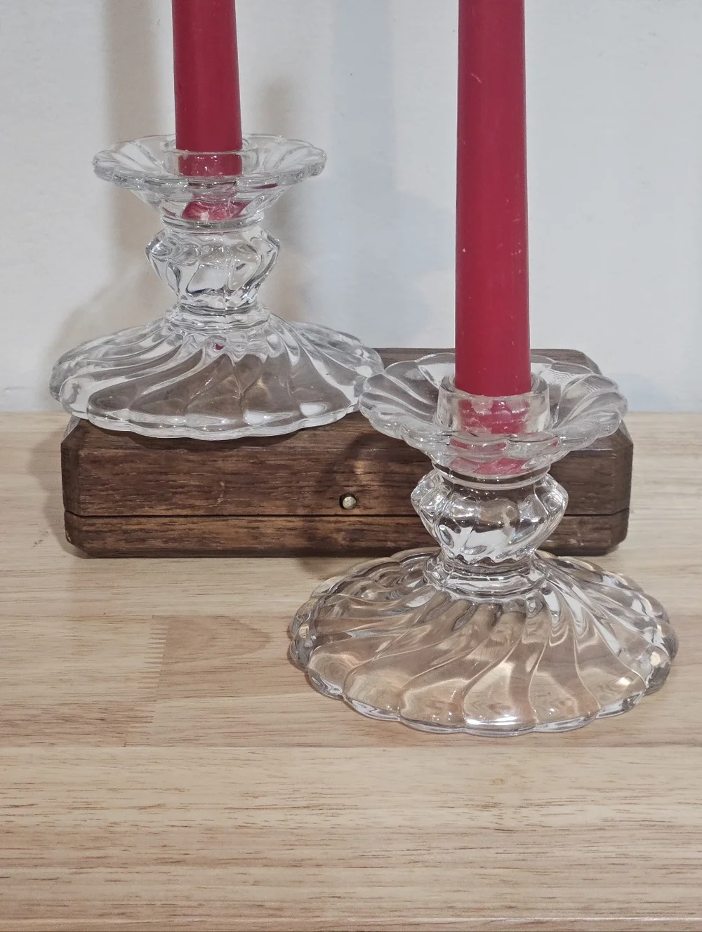 Set of Two Vintage Fostoria Candleholders